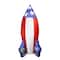 96" Red White & Blue Rocket Lighted Yard Inflatable